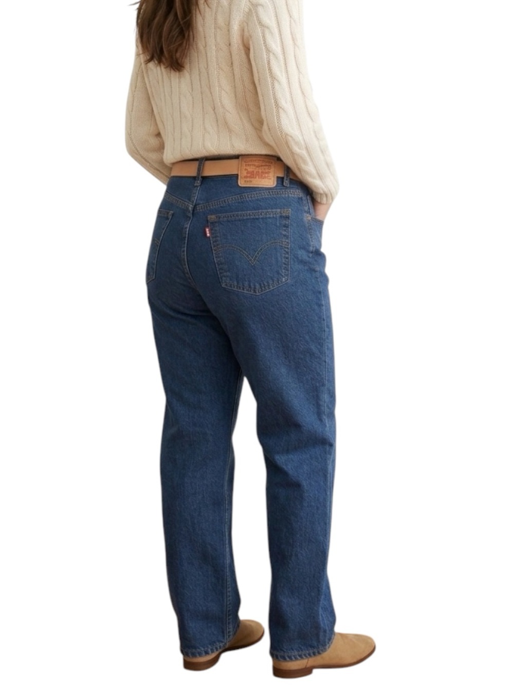 Levi's 550 Classic Relaxed Jeans Dark Wash Vintage Y2K Cotton Made in Mexico